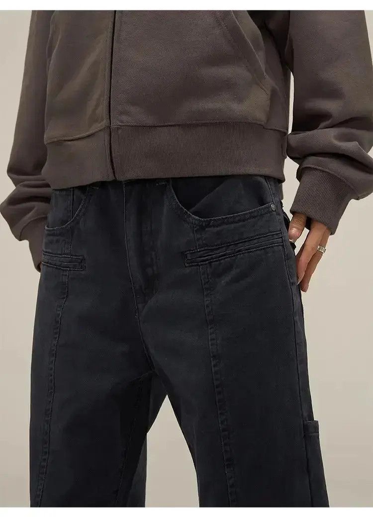 Japanese Brand Retro solid color loose fitting jeans Size US 32 / EU 48 - 3 Thumbnail