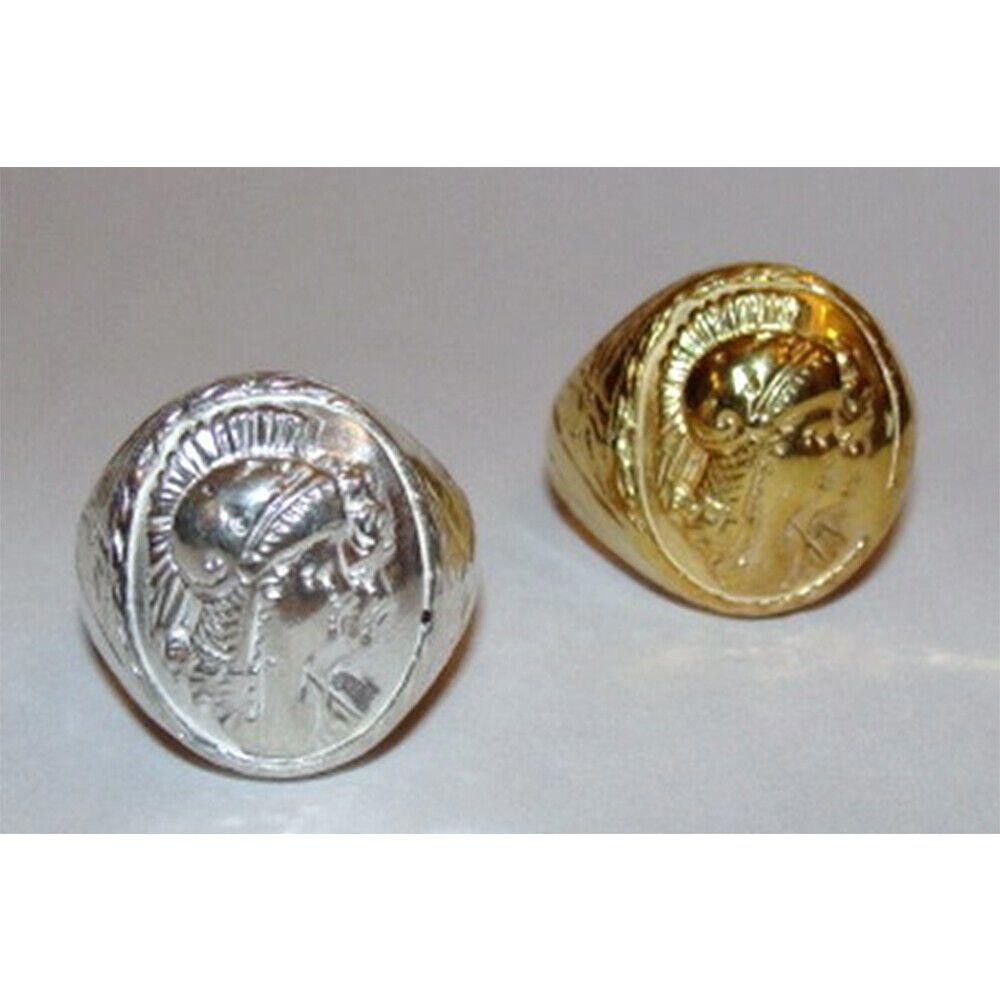 Designer Sterling Silver Oval Perseus and Andromeda Cameo Ring Size ONE SIZE - 5 Thumbnail