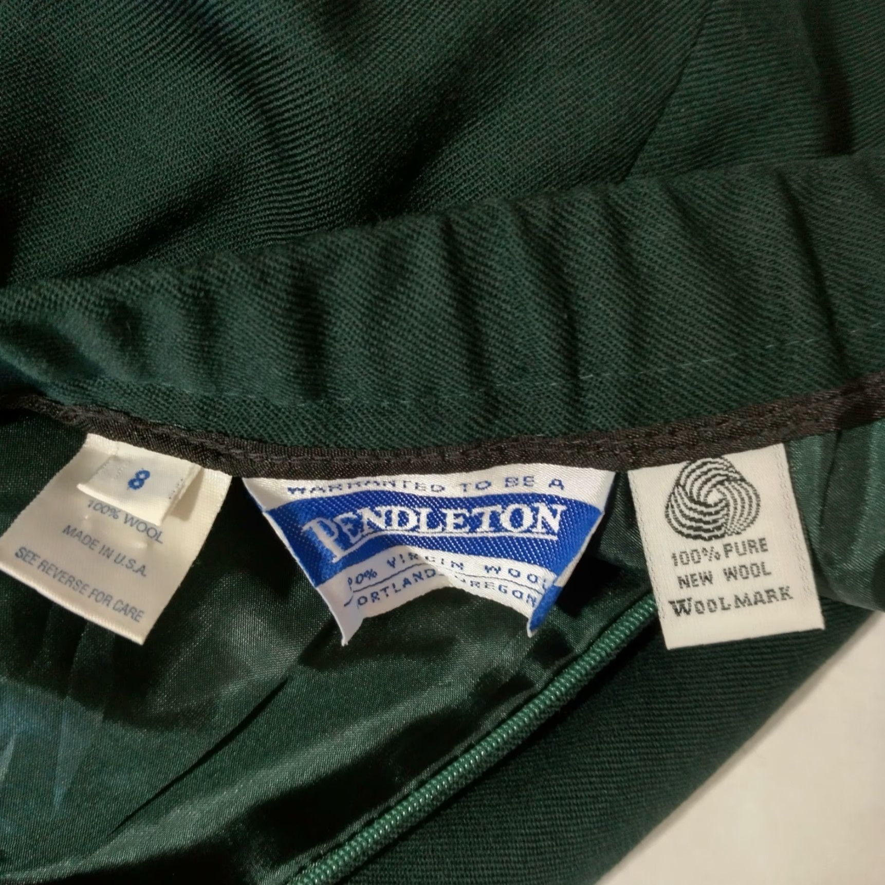 Pendleton VINTAGE Pendleton Wool Dress Pants Women Size 8 Straight Leg Pleated Slacks Fall Winter Green Size 30" / US 8 / IT 44 - 5 Thumbnail