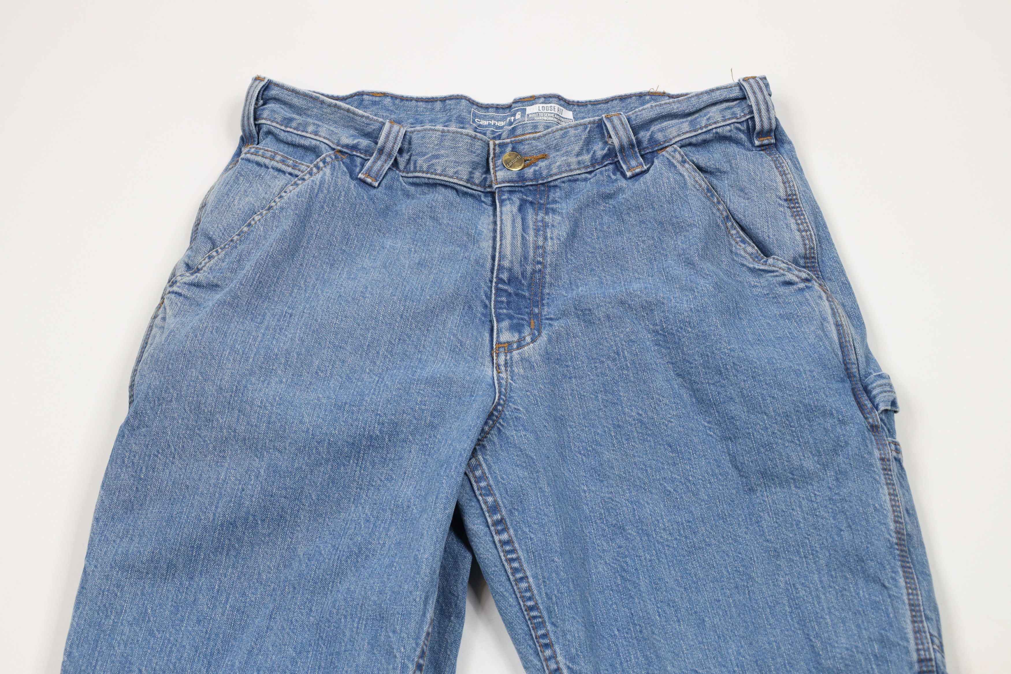 Carhartt × Vintage Vintage Y2K Carhartt Spell Relaxed Fit Dungaree Denim Jeans Size US 33 - 2 Thumbnail