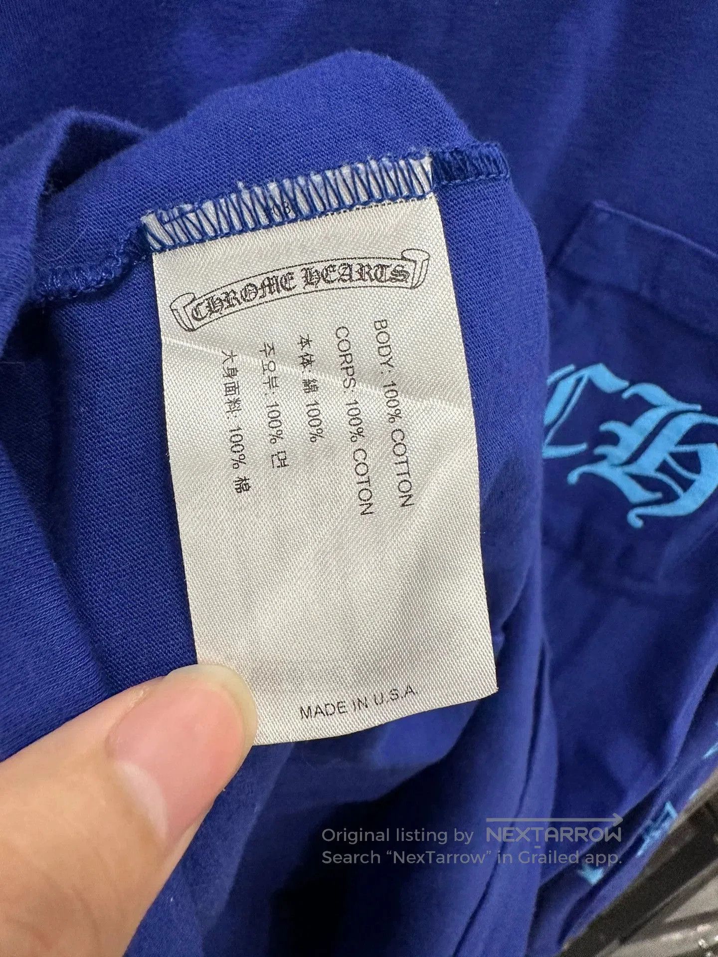 Chrome Hearts chrome hearts blue long sleeve shirt. Size US L / EU 52-54 / 3 - 5 Thumbnail