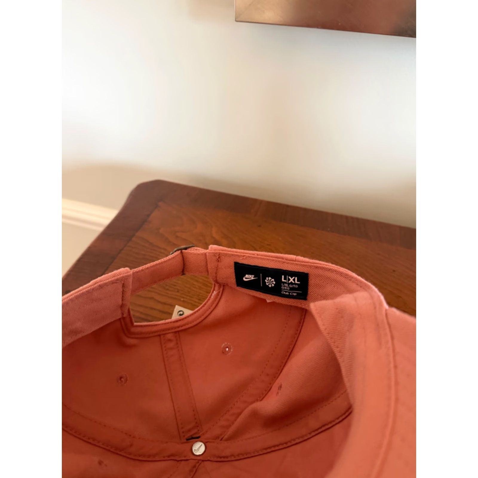 Nike Nike Hat Adult Adjustable NEW NWT Club Cap Cotton Pink Salmon Small detail: L/XL not preserved? Size ONE SIZE - 5 Thumbnail