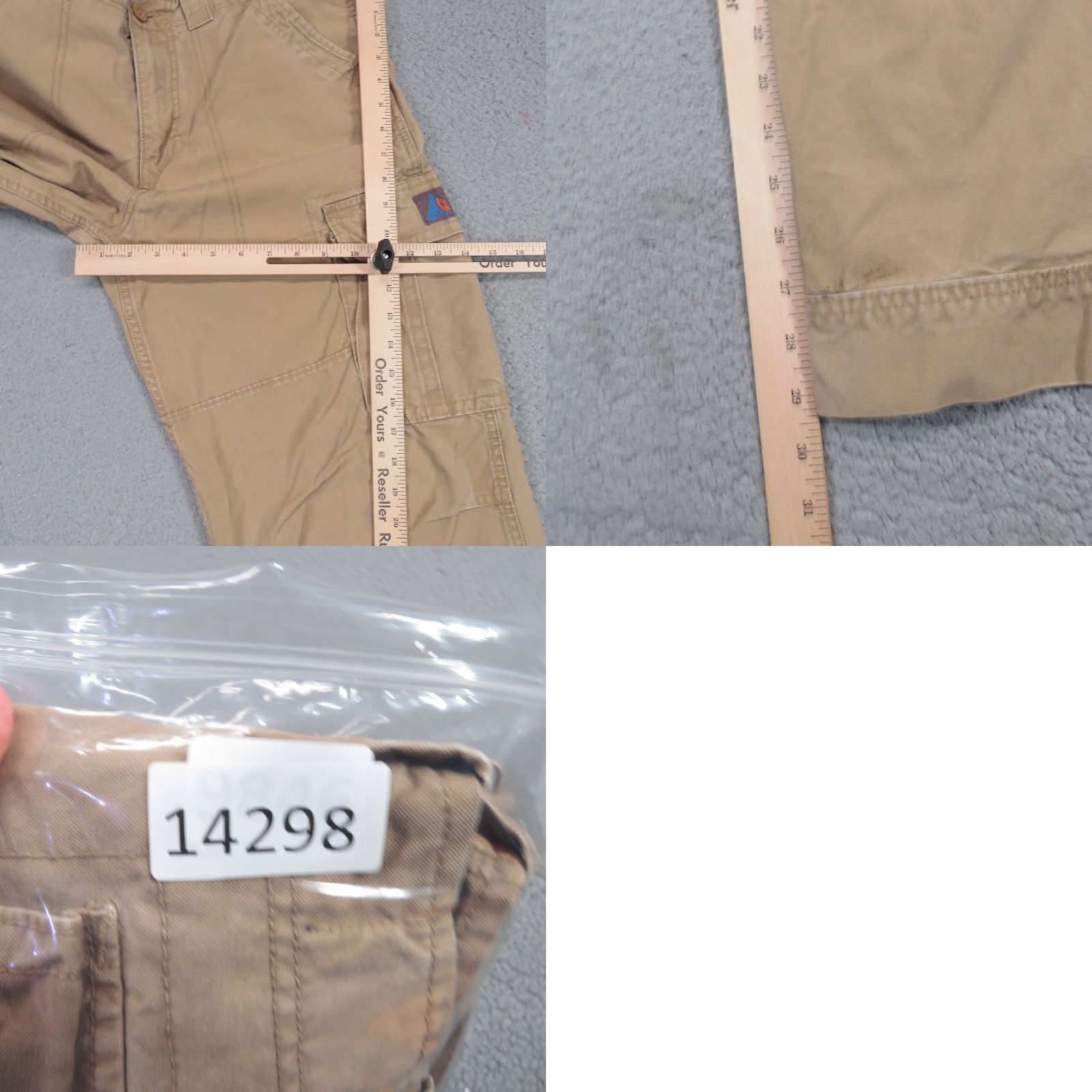 Vintage VINTAGE Wonderwall Cargo Pants Mens 35 Baggy Military Raver Skater Paratrooper Surfer Y2K 36x30 Beige Cotton Wide-Leg Mens Pants Size US 35 - 10 Thumbnail