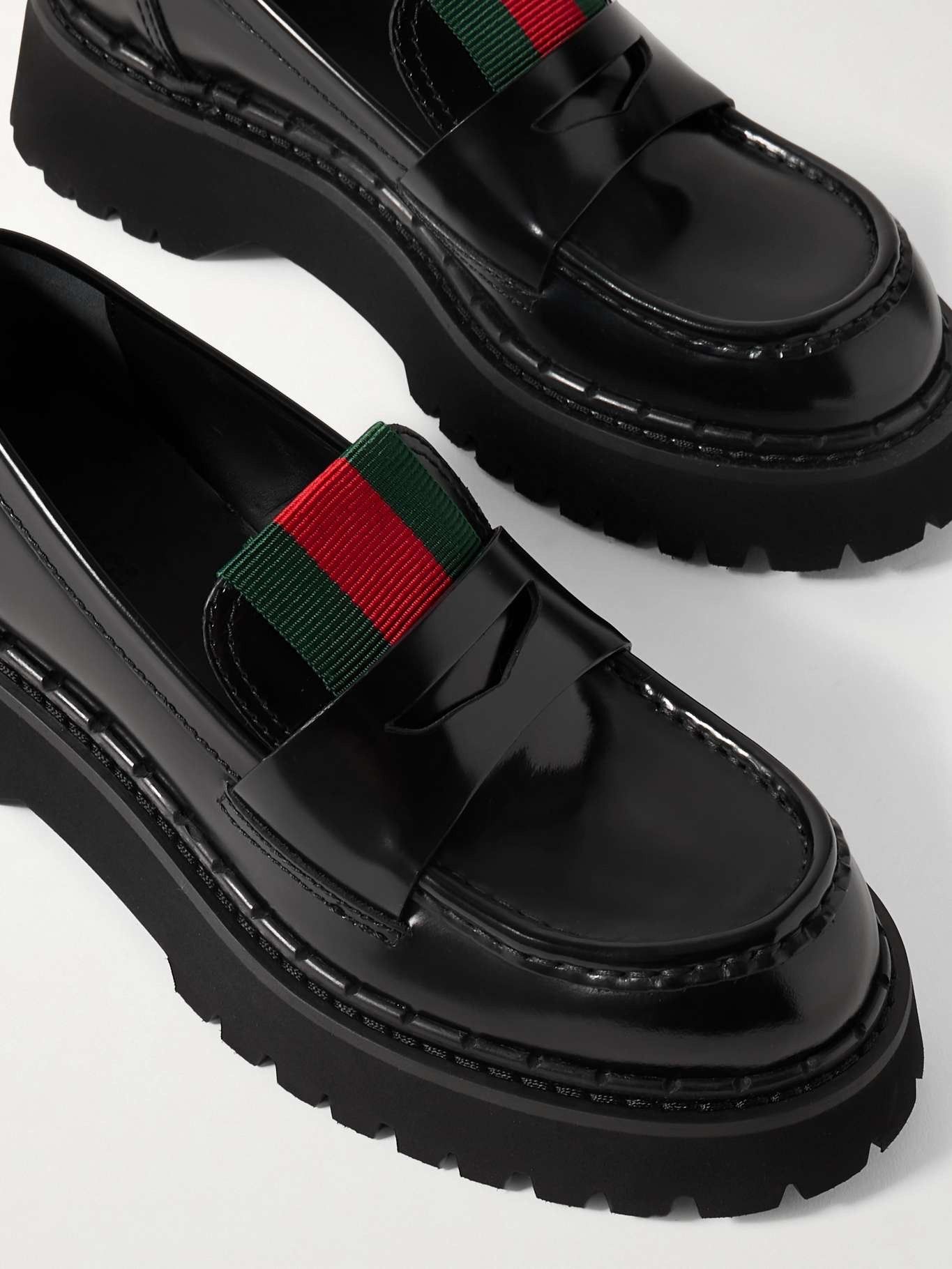 Gucci oc11z1025 Loafers With Web in Black Size US 11 / IT 41 - 4 Thumbnail
