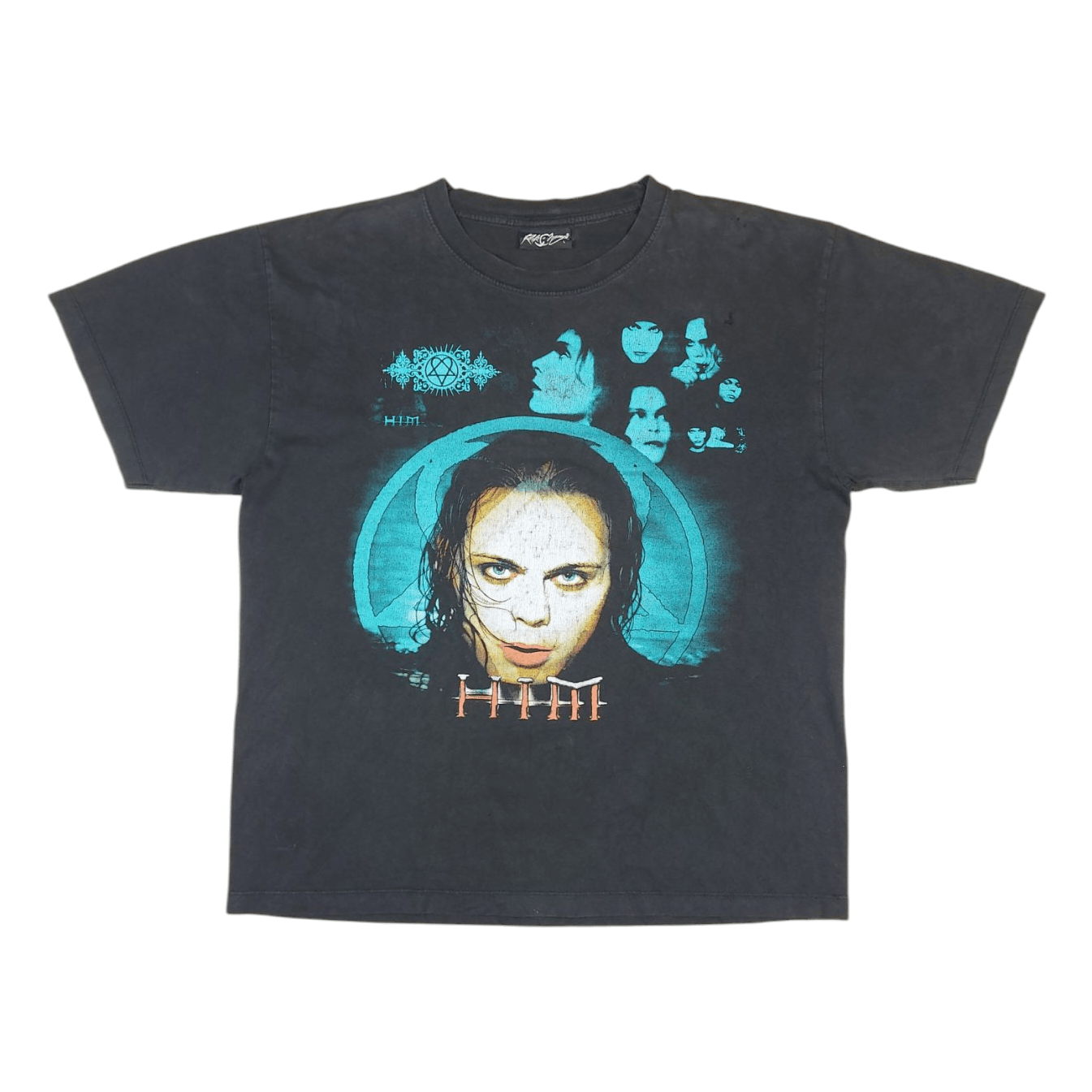 Band Tees Vintage 90s Y2K HIM Band Ville Valo Heartgram VV TEE Size US XL / EU 56 / 4 - 2 Thumbnail