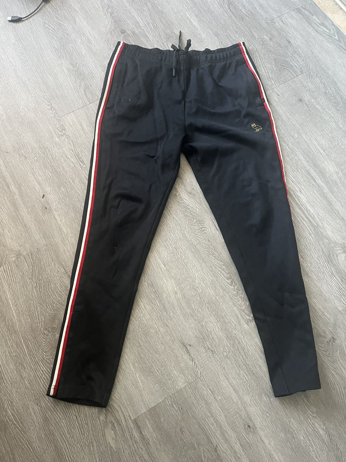 October's Very Own Black/Red Ovo Track Joggers Size US 32 / EU 48 - 1 Thumbnail