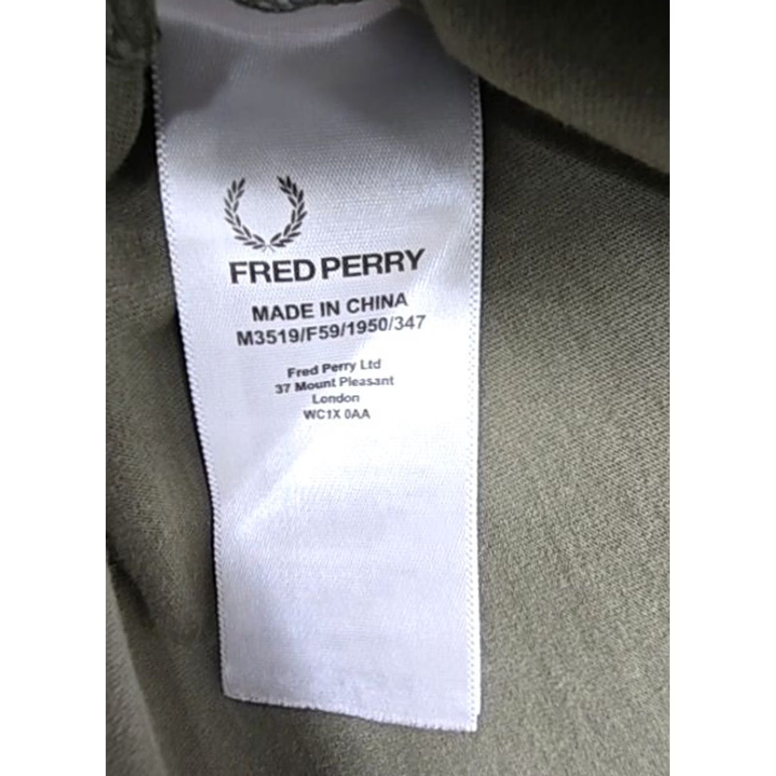Fred Perry Fred Perry Mens Olive Green Logo T-Shirt Size M Regular Size US M / EU 48-50 / 2 - 5 Thumbnail