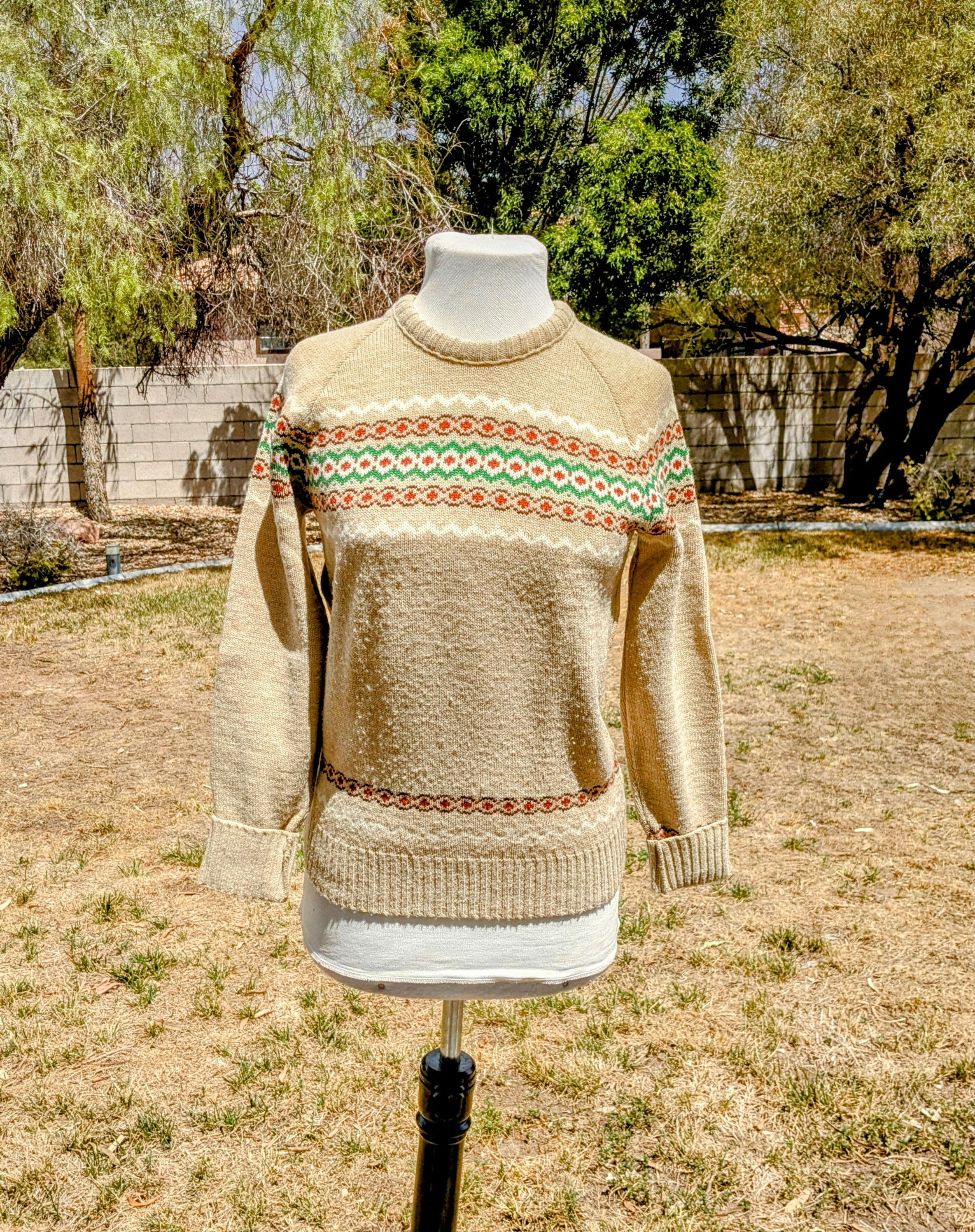 Sears Sears The Fashion Place Sweater Wool Blend Nordic Knit VTG Size S / US 4 / IT 40 - 1 Thumbnail