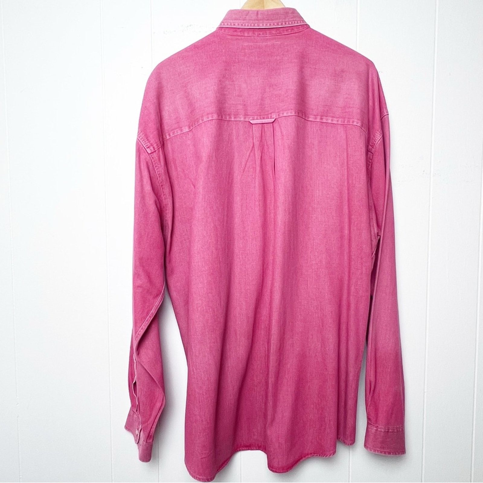 Structure Vintage Structure Red Wash Long Sleeve Shirt Men Size Large Size US L / EU 52-54 / 3 - 8 Thumbnail