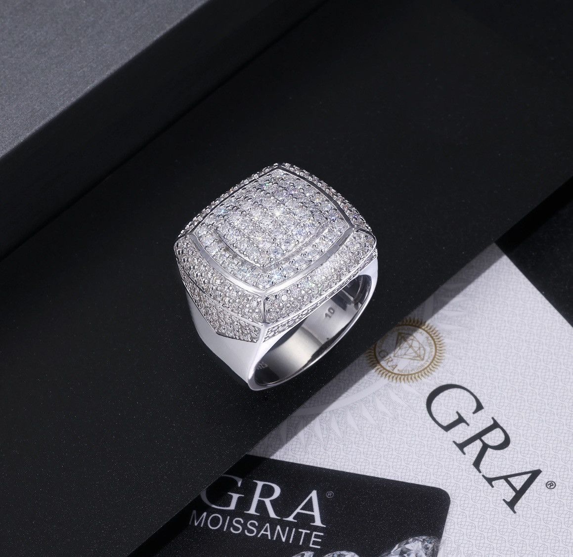 Other Moissanite D/VVS1 Iced-Out Baguette Men’s Ring Size 8 Size ONE SIZE - 5 Thumbnail