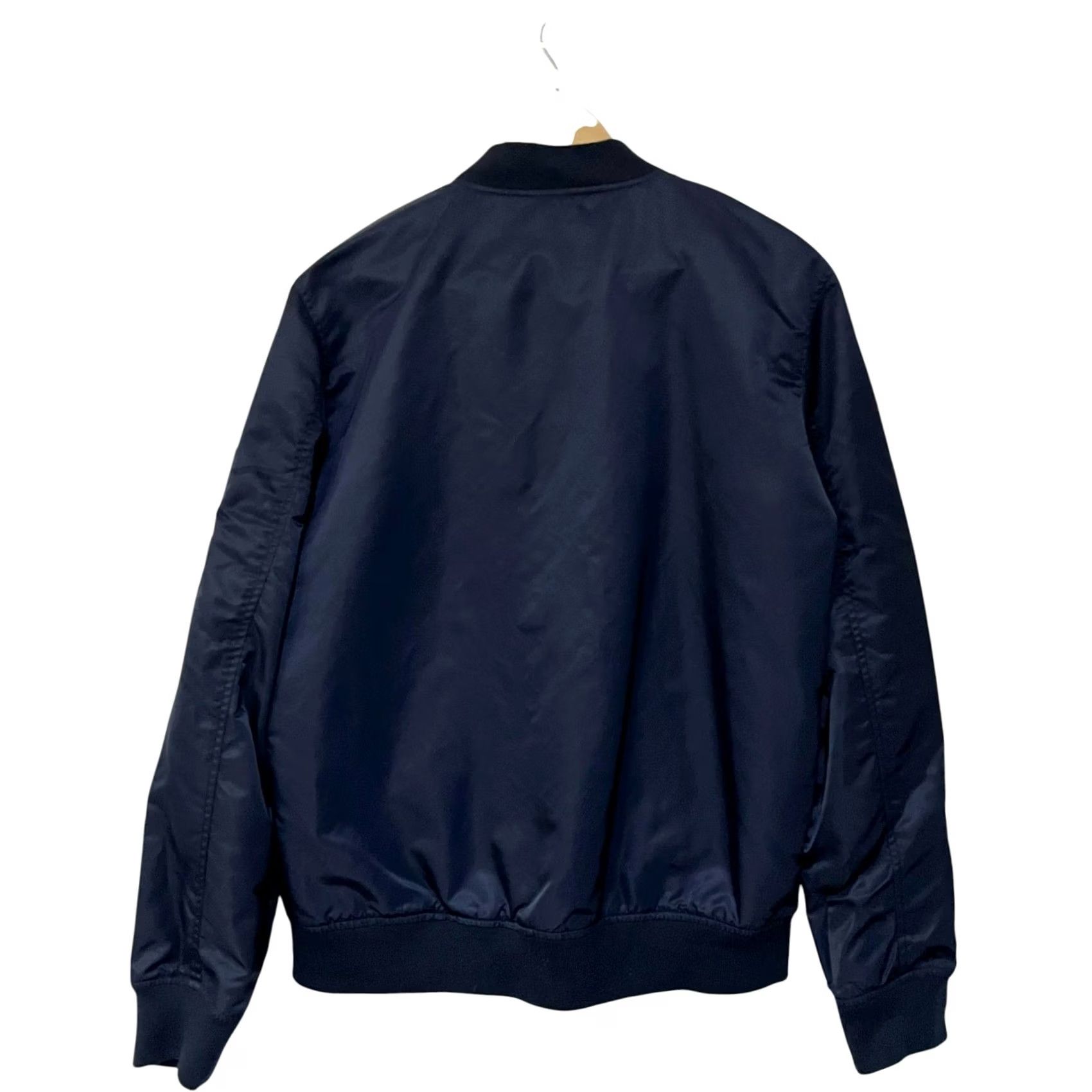 Vintage VINTAGE Bleecker & Broad Kaleb Bomber Jacket Navy Blue Sleeve Pockets Full Zip Sz L Mens Jacket Navy Blue Regular L Pockets Silicon? Size US L / EU 52-54 / 3 - 4 Thumbnail