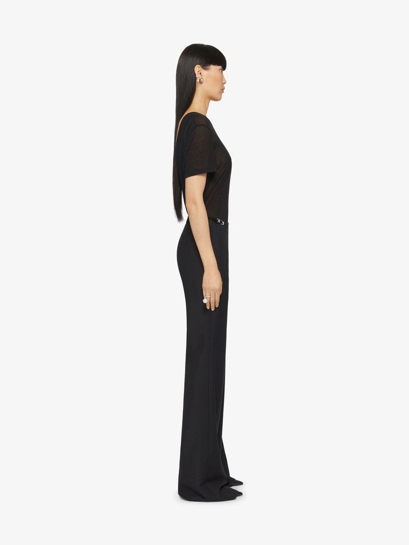 Givenchy o1w1db10326 Draped Back Fitted T Shirt in Black Size L / US 10 / IT 46 - 3 Thumbnail
