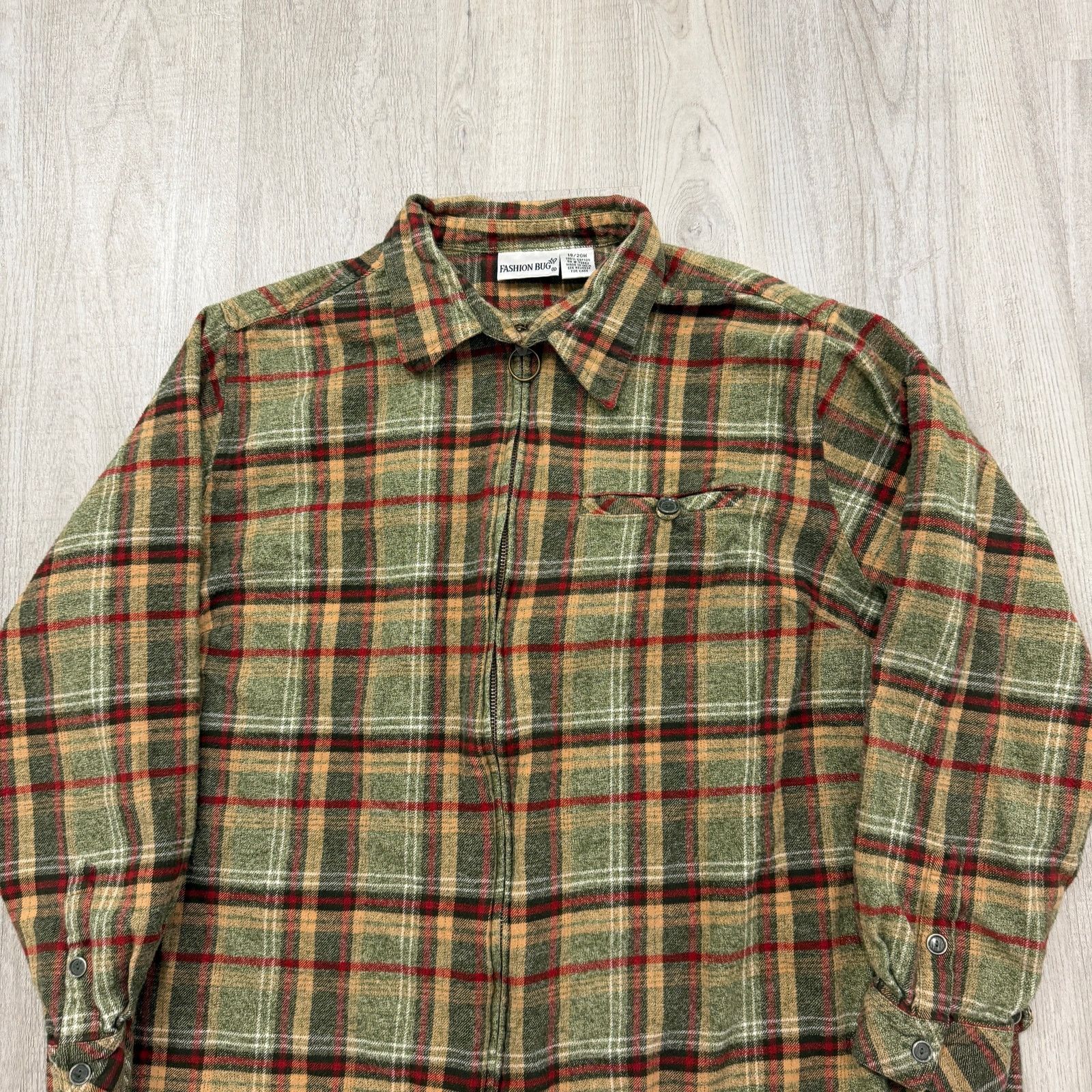 Vintage Vintage Fashion Bug Flannel Shirt Womens 18/20W Full Zip Size XXL / US 16-18 / IT 52-54 - 2 Thumbnail