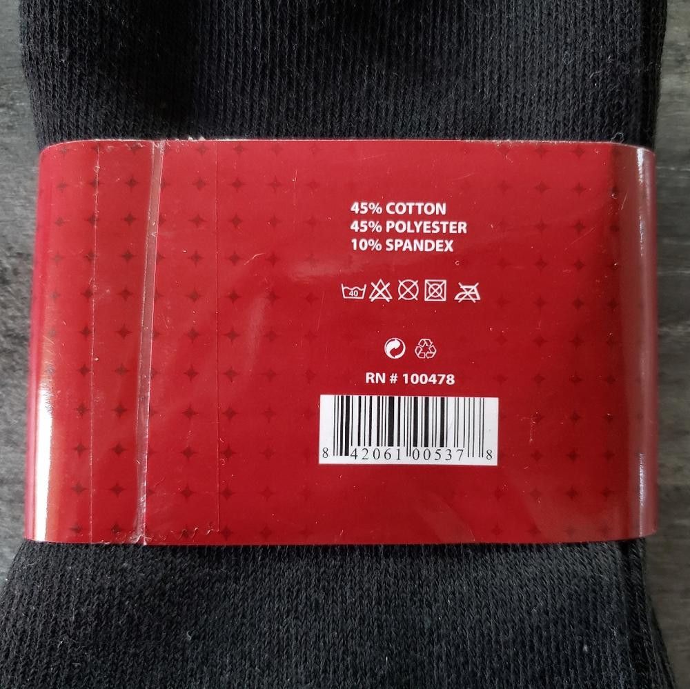 Designer Black Casual Credos Sport Sock 6 Bundle Size ONE SIZE - 3 Thumbnail