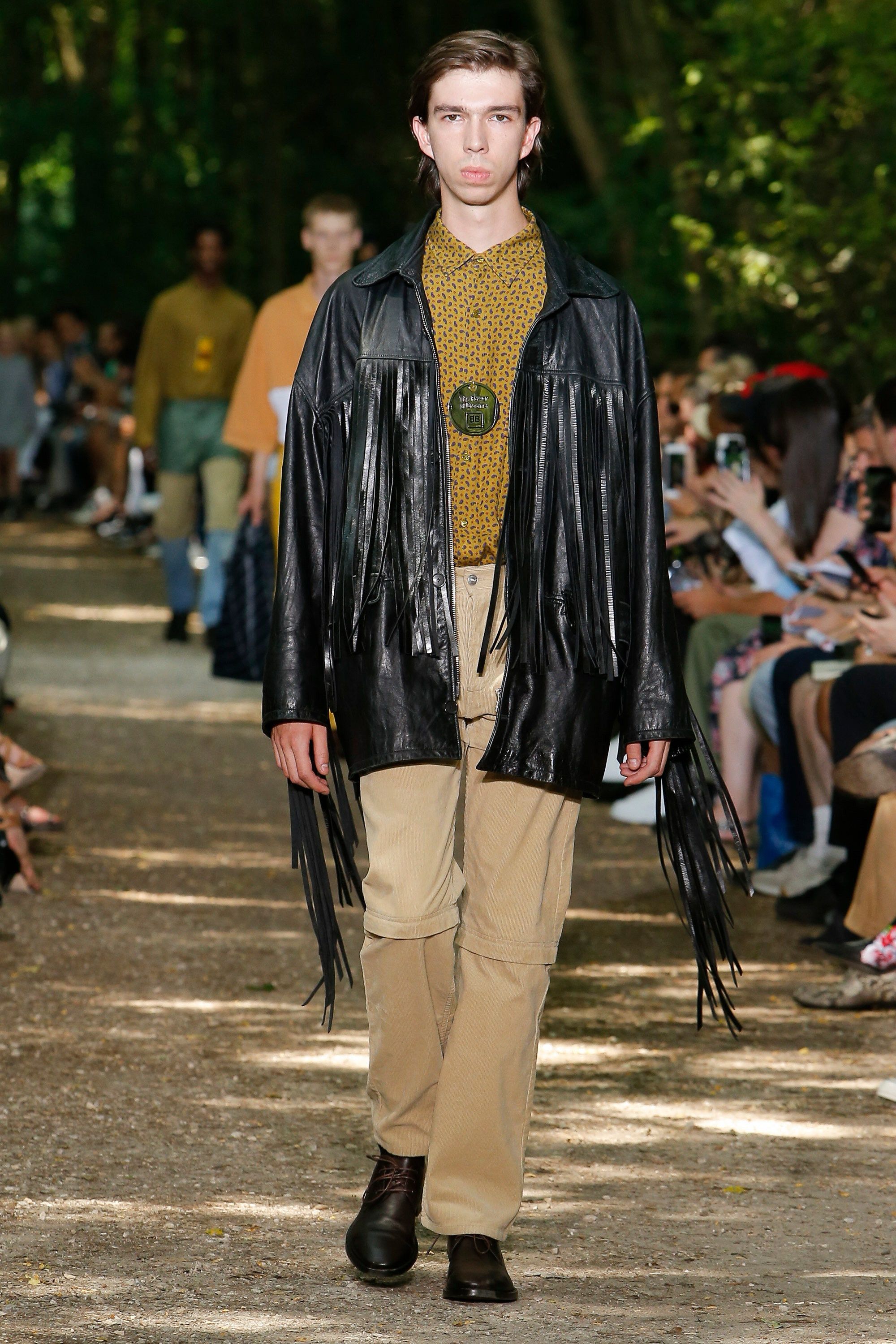Balenciaga Balenciaga SS18 Runway Leather Fringe Taxi Jacket in Black Size US S / EU 44-46 / 1 - 2 Thumbnail