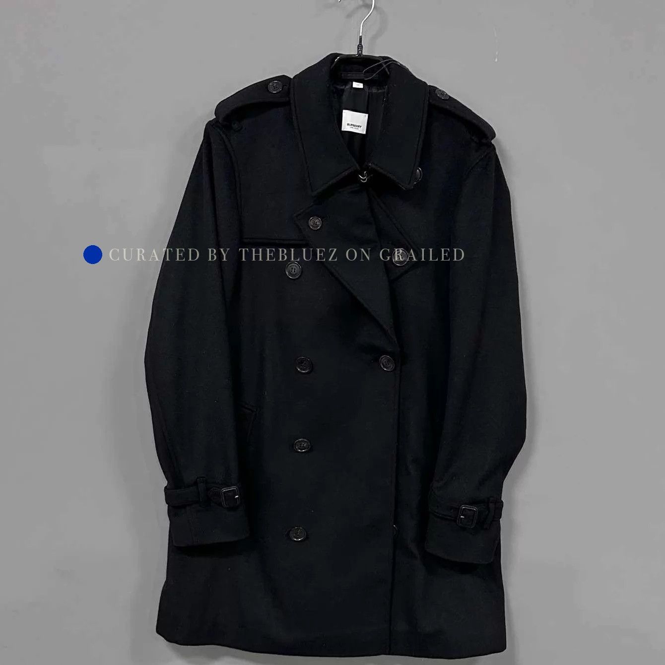 Burberry Black Double-Breasted Long Coat Size M Size US M / EU 48-50 / 2 - 1 Preview