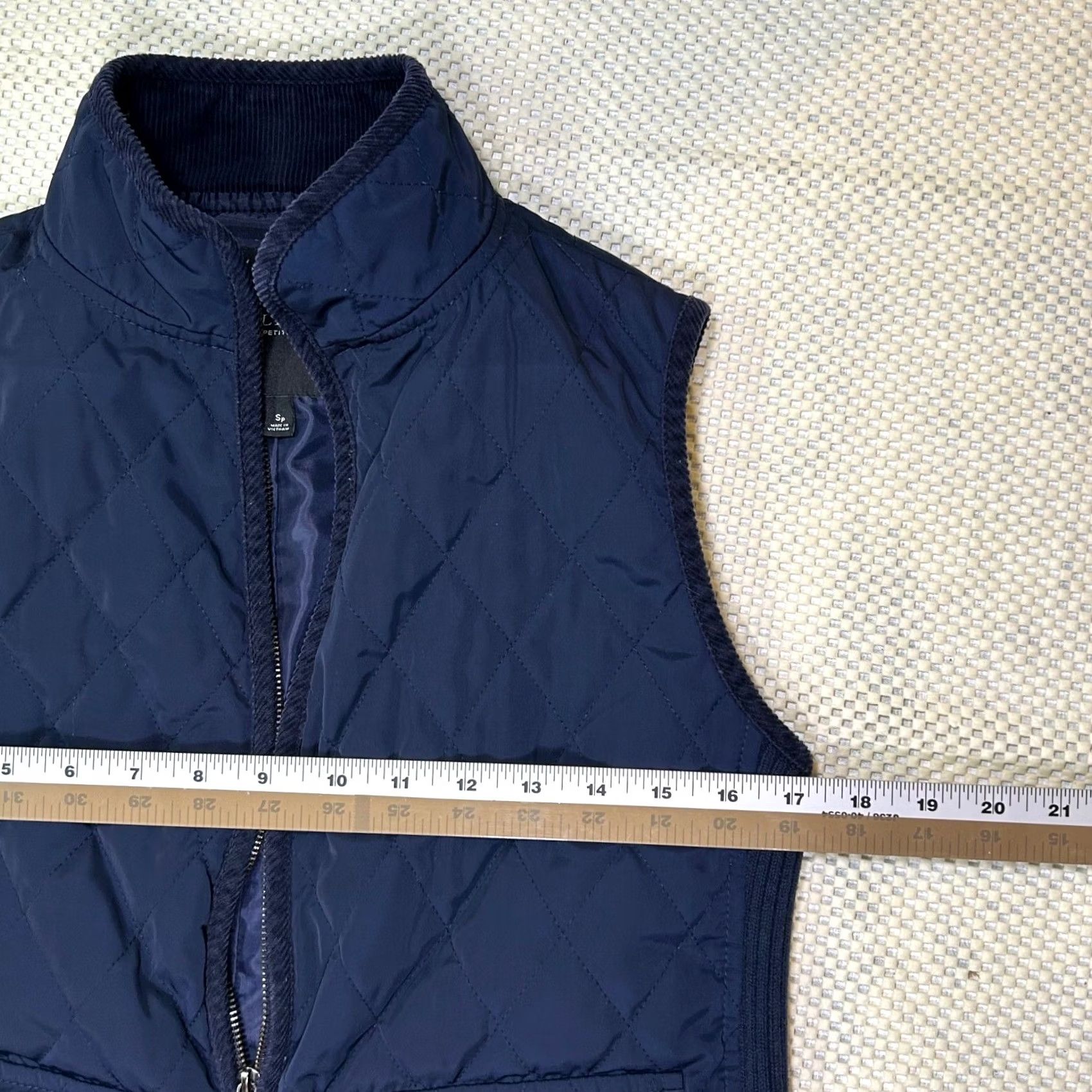 Talbots Talbots Quilted Puffer Vest Sleeveless Womens Small Petite Blue Full Zip Pockets Size XXS / US 00 / IT 34 - 7 Thumbnail