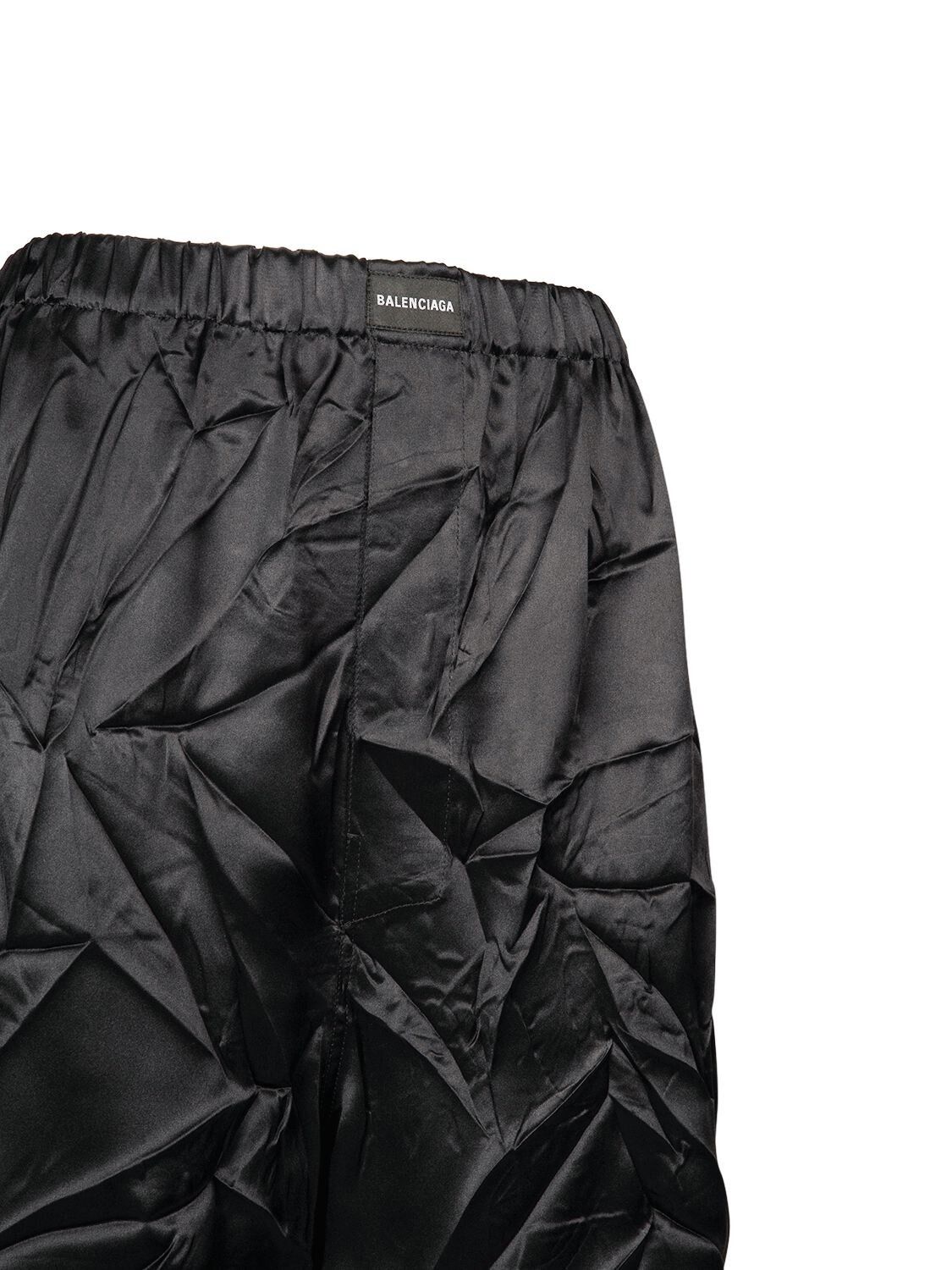 Balenciaga o1in1g0724 Pyjama Shorts in Black Size 28" / US 6 / IT 42 - 4 Thumbnail