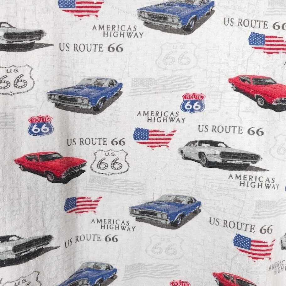 Other Route 66 Classic Cars Polo Shirt Mens Size XL White All Over Size US XL / EU 56 / 4 - 2 Thumbnail