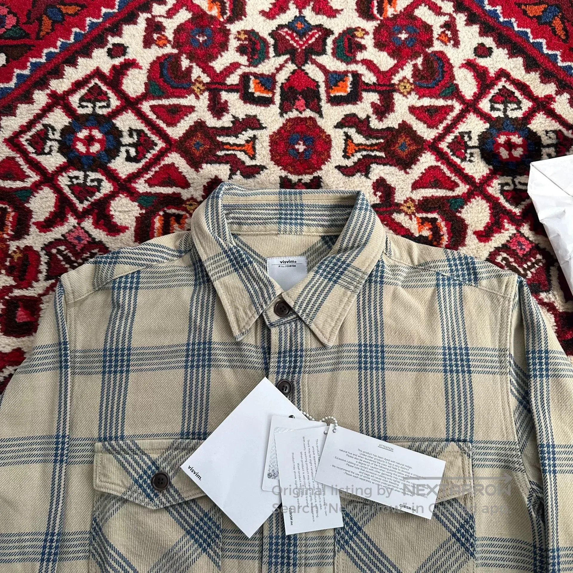Visvim visvim indigo check long sleeve shirt. Size US M / EU 48-50 / 2 - 4 Thumbnail