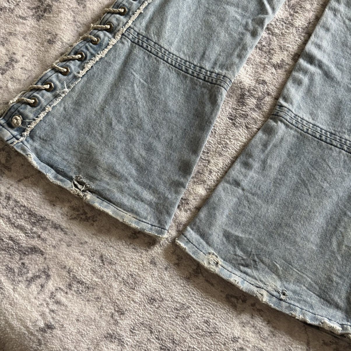 Roen Roen by Hiromu Takahara Lace-Up Flared Denim Jeans | Size 2 Size US 32 / EU 48 - 9 Thumbnail
