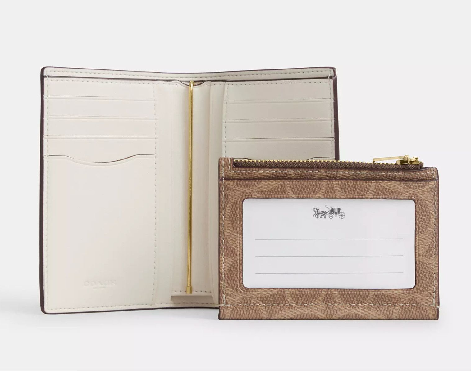 Coach 2 In 1 Wallet In Blocked Signature Canvas CBK54 Size ONE SIZE - 5 Thumbnail