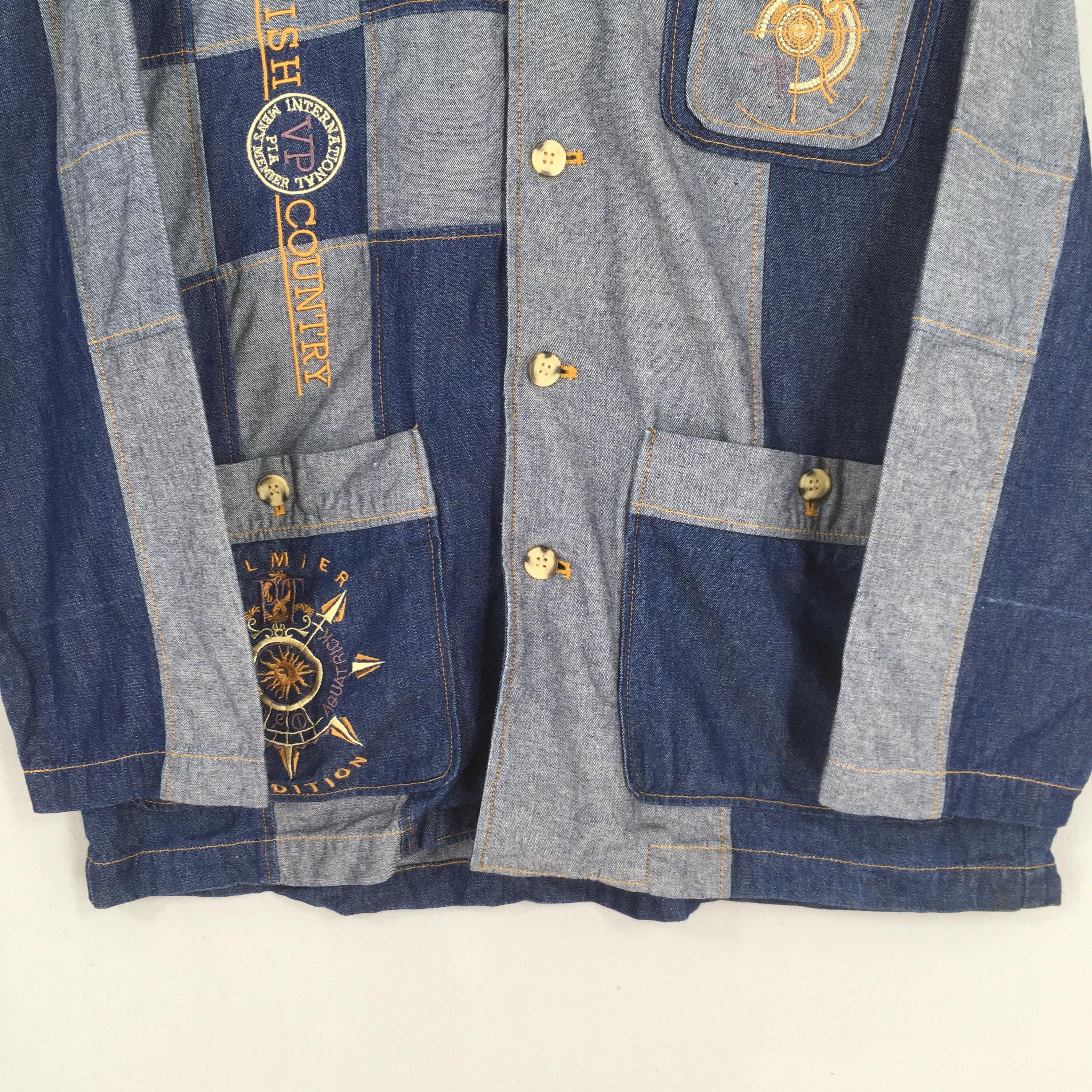 Vintage Vintage Bonskip Patchwork Denim Jeans Jacket Labor Medium Size US M / EU 48-50 / 2 - 3 Thumbnail
