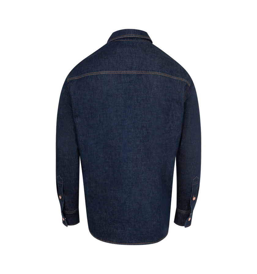 Casablanca o1h1sh11225 Monogram Denim Shirt in Blue Size US L / EU 52-54 / 3 - 2 Thumbnail