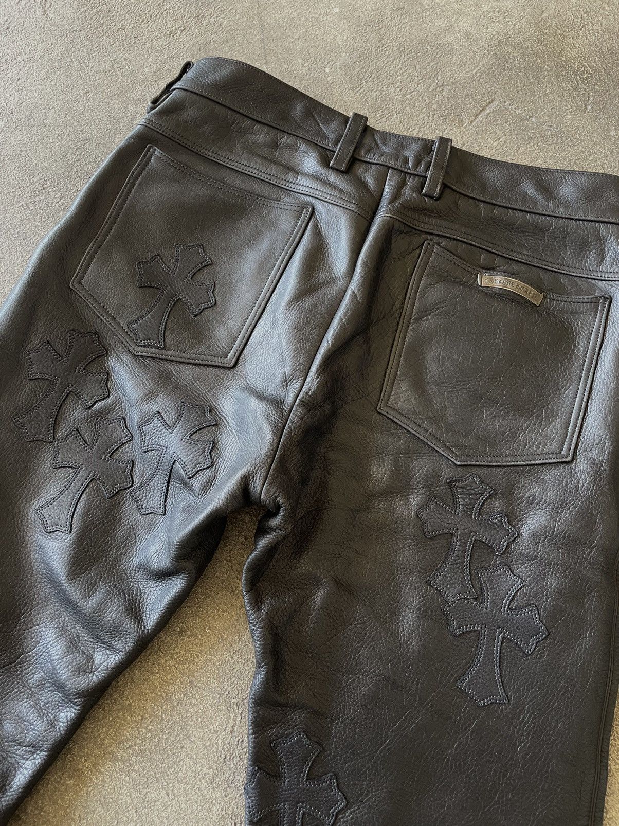 Chrome Hearts Chrome Hearts 1/1 23 Cross Patch Leather Pants Size US 32 / EU 48 - 12 Thumbnail