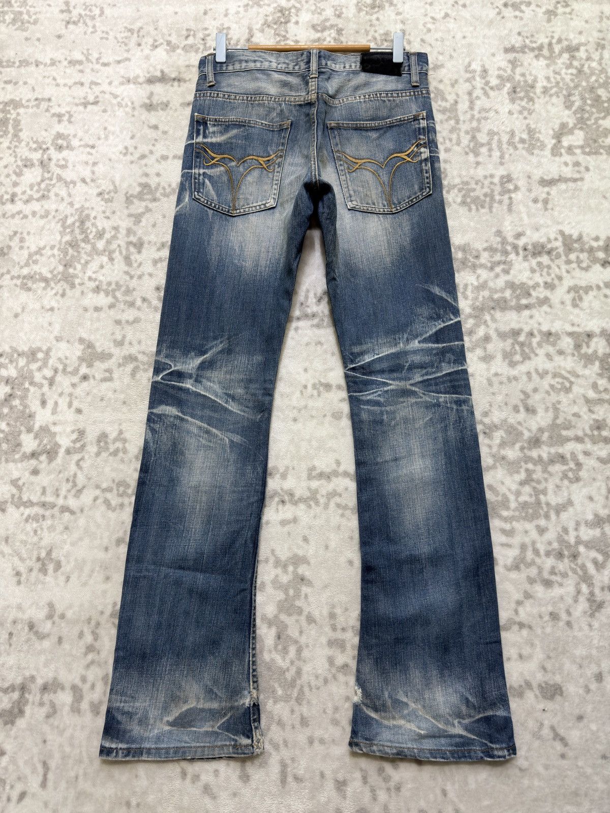 If Six Was Nine Vintage Jackrose Distressed Flare Bootcut Grunge Whiskered Size US 30 / EU 46 - 2 Thumbnail