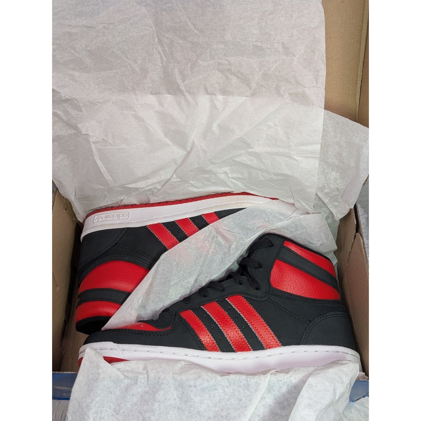Adidas Adidas Top Ten RB J Black Red Sneakers ID6728 Size 7Y Size US 6.5 / EU 39-40 - 4 Thumbnail