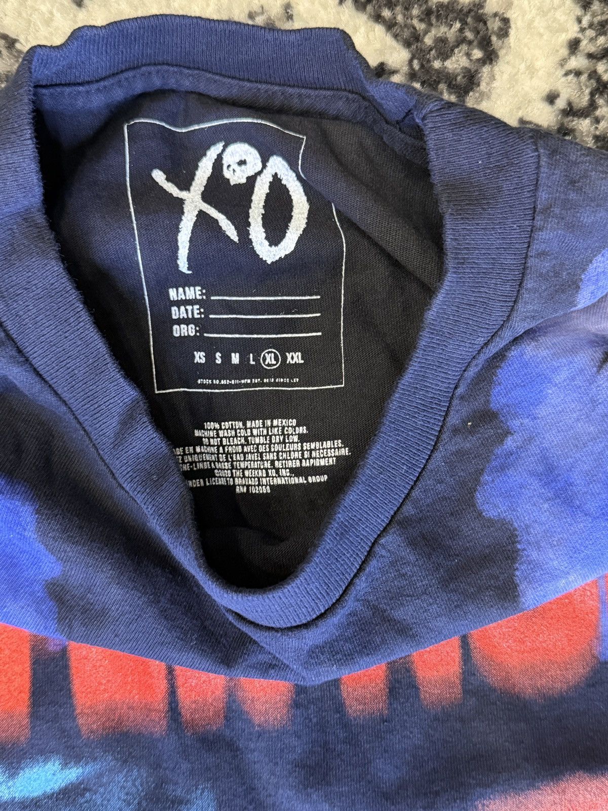 The Weeknd XO The Weeknd After Hours Dice Skull Tee Blue Splatter XL Size US XL / EU 56 / 4 - 4 Thumbnail