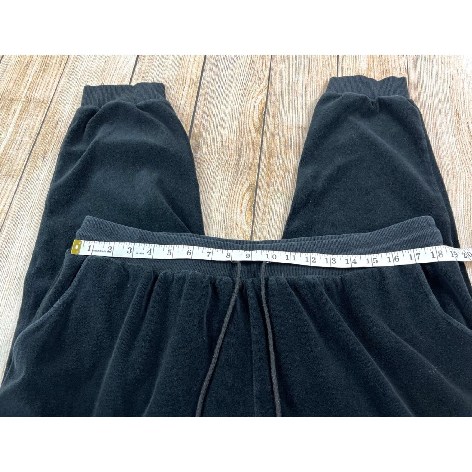 Bebe Bebe Women’s Jogger Pants Velour Tapered Pockets Logo 2X Black - Activewear Casual Plus Size 2X Size 40" / US 18 - 6 Thumbnail