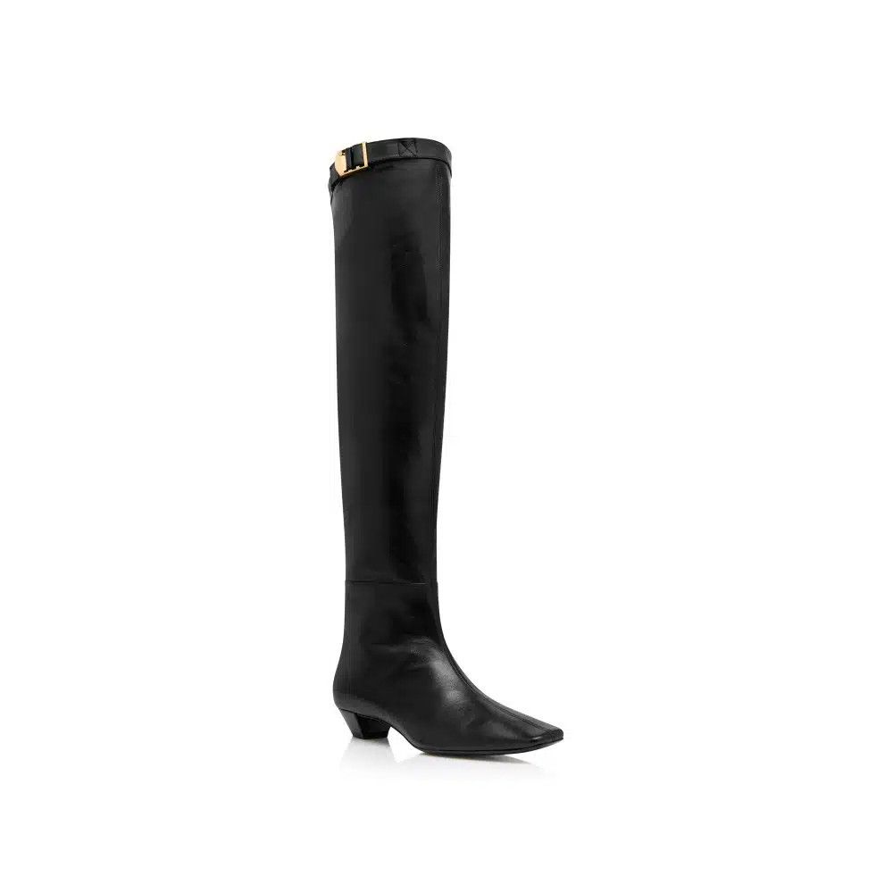 Tom Ford o1loc1c1224 W3276 Over The Knee Boots in Black Size US 10 / IT 40 - 2 Thumbnail