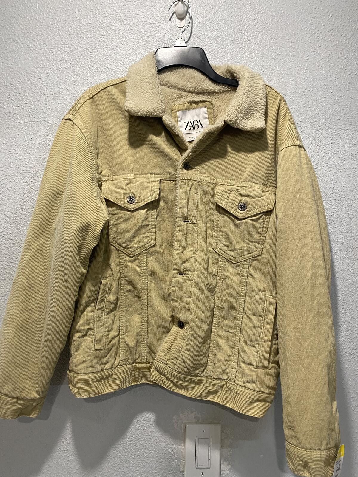 Zara ZARA Beige Sherpa Lined Denim Jacket Size M Size US M / EU 48-50 / 2 - 1 Thumbnail