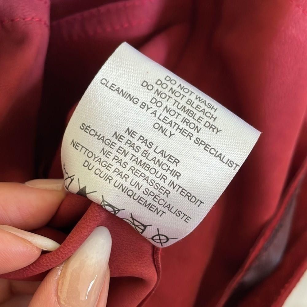 Iro IRO Tatiana Leather Jacket in Red Size 40 (French) Size M / US 6-8 / IT 42-44 - 8 Thumbnail
