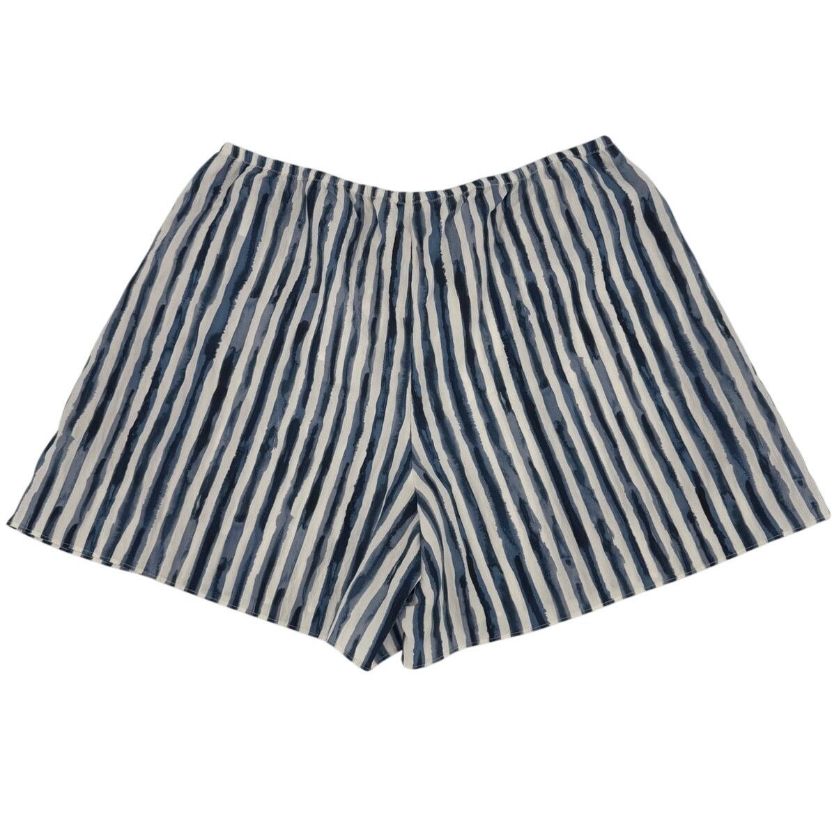 Vince NWT Vince Women's Painterly Coastal Blue Striped Shorts Size 32" / US 10 / IT 46 - 2 Thumbnail
