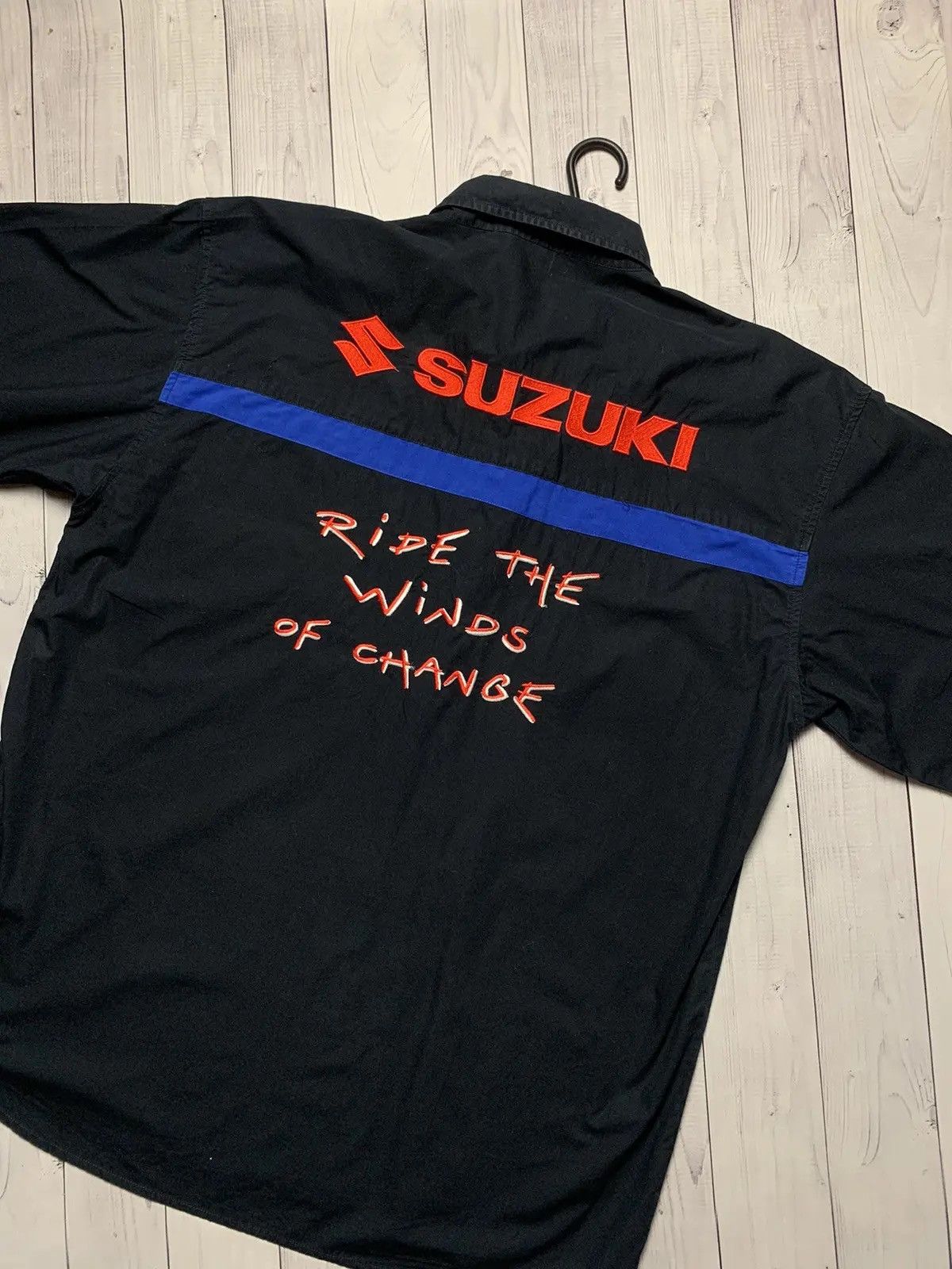 Vintage Vintage Suzuki racing Moto shirt logo size XL Size US XL / EU 56 / 4 - 4 Thumbnail