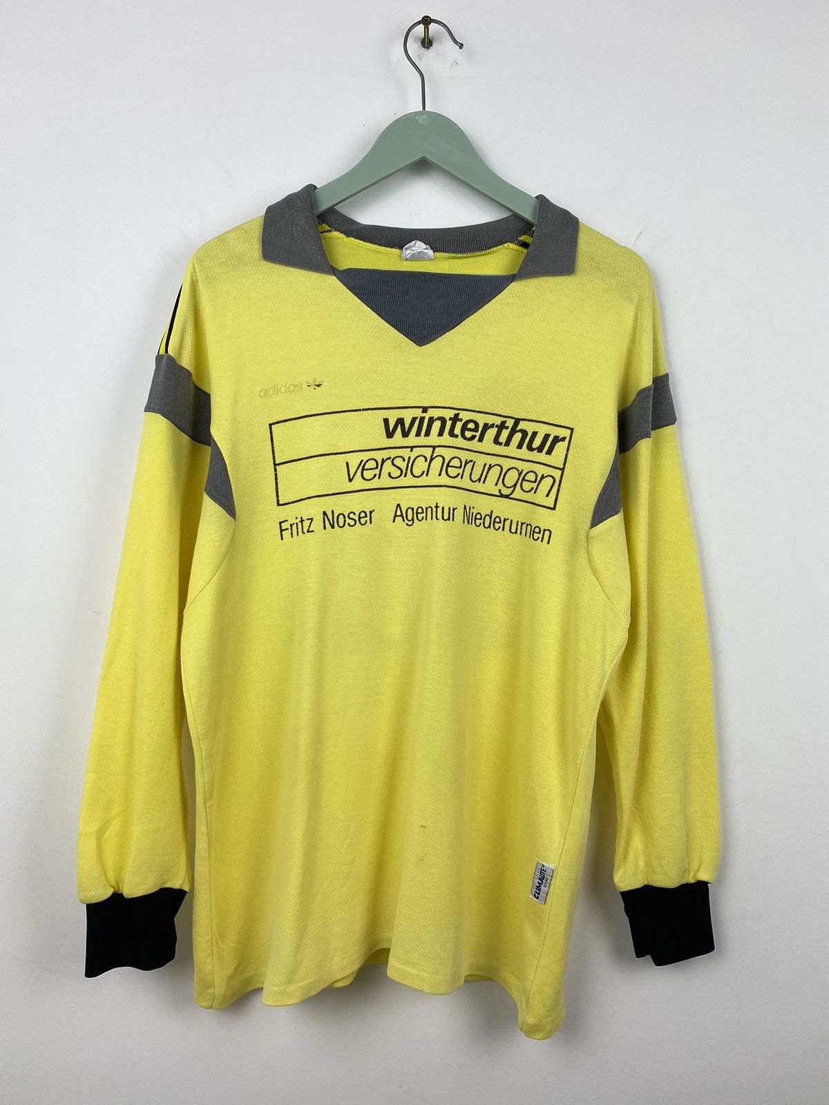 Adidas Vintage Adidas Winterthur 1980s #12 Ventex Soccer Jersey PSG Size US L / EU 52-54 / 3 - 2 Thumbnail