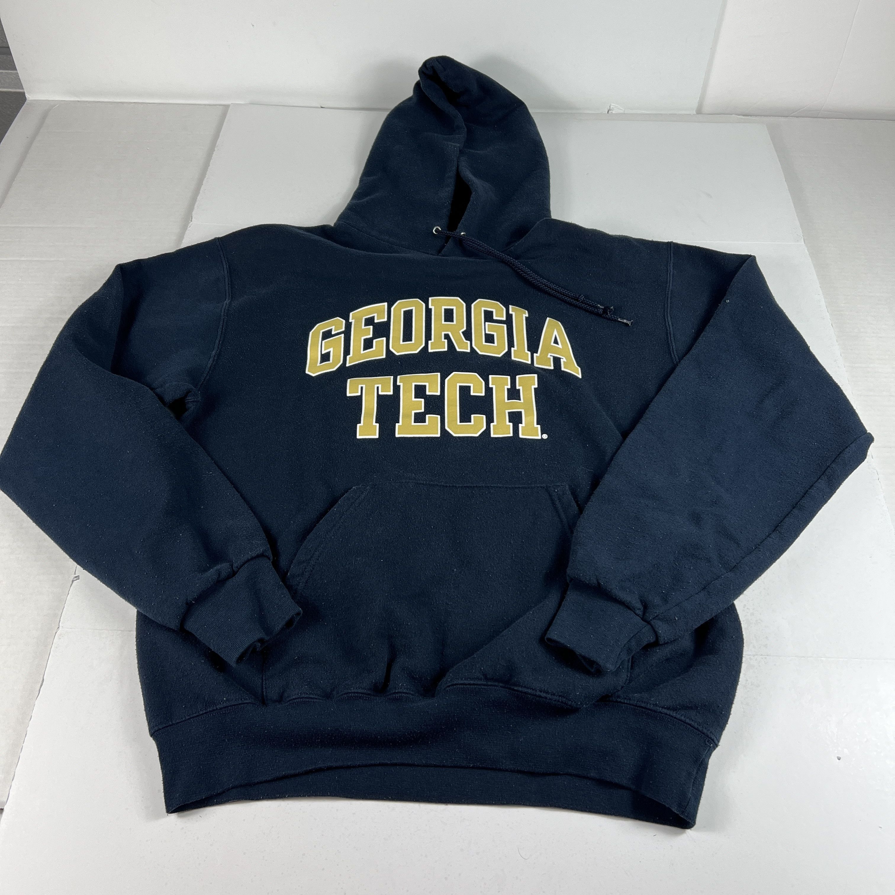 Champion × NCAA Champion Georgia Tech Yellow Jackets Sweatshirt Faded Hoodie Size US M / EU 48-50 / 2 - 1 Thumbnail