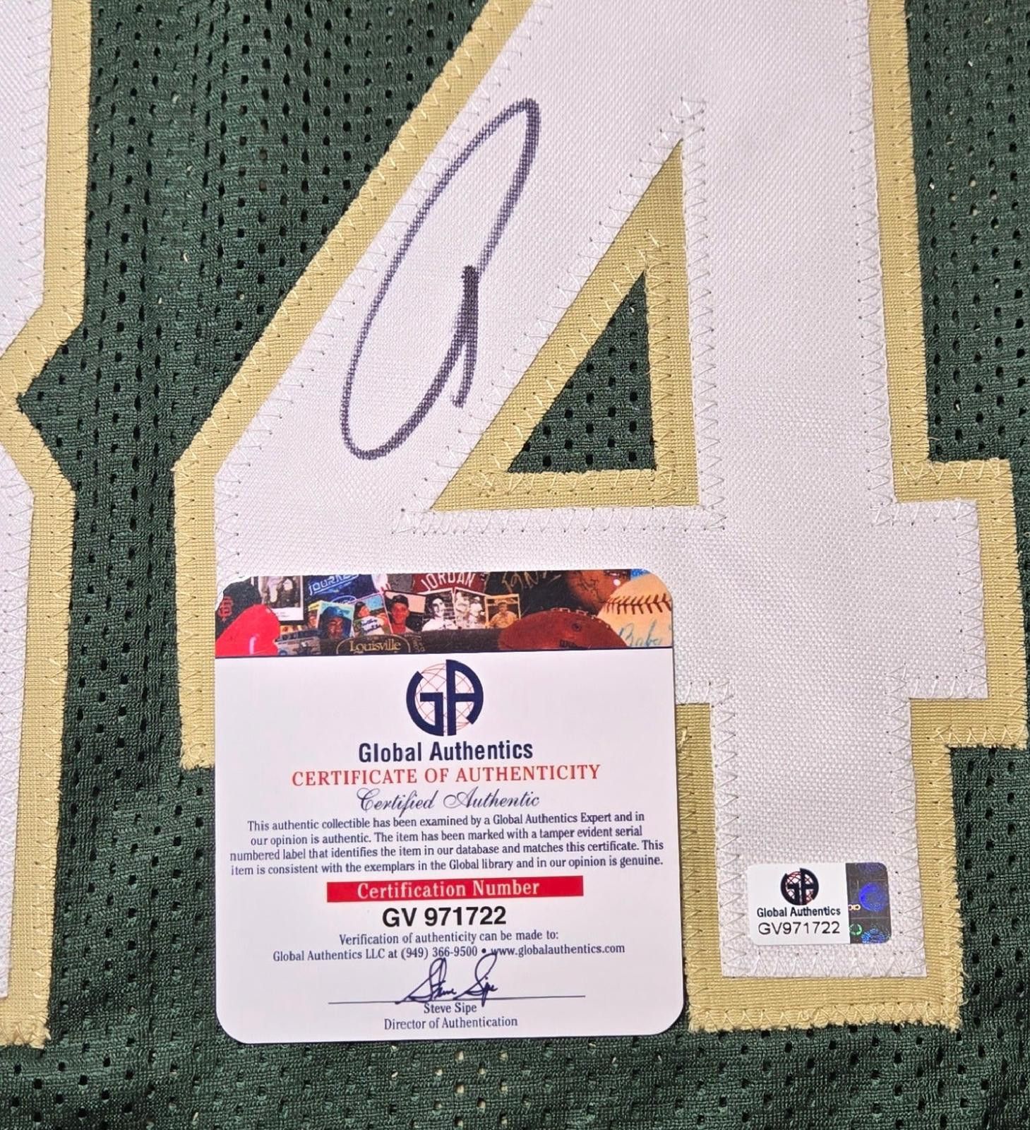 Other Giannis Antetokounmpo Milwaukee Bucks Basketball Jersey coa Size ONE SIZE - 4 Thumbnail