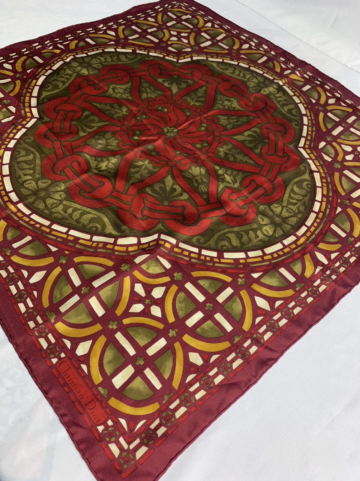 Vintage Christian Dior Monseur Silk Scarf / Muffler / Neckwear Size ONE SIZE - 3 Thumbnail