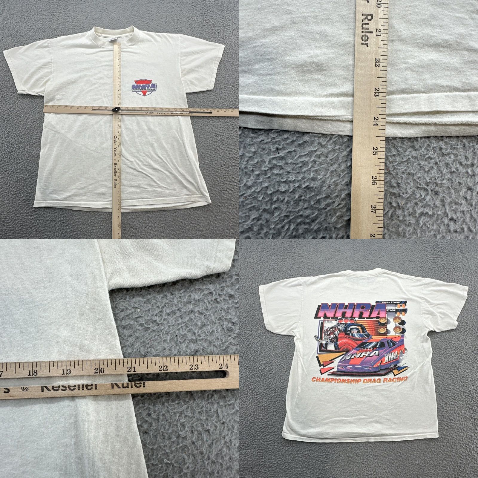 Vintage VINTAGE NHRA Winston T Shirt Mens White 1990s Adult L Nike? Size US L / EU 52-54 / 3 - 8 Thumbnail
