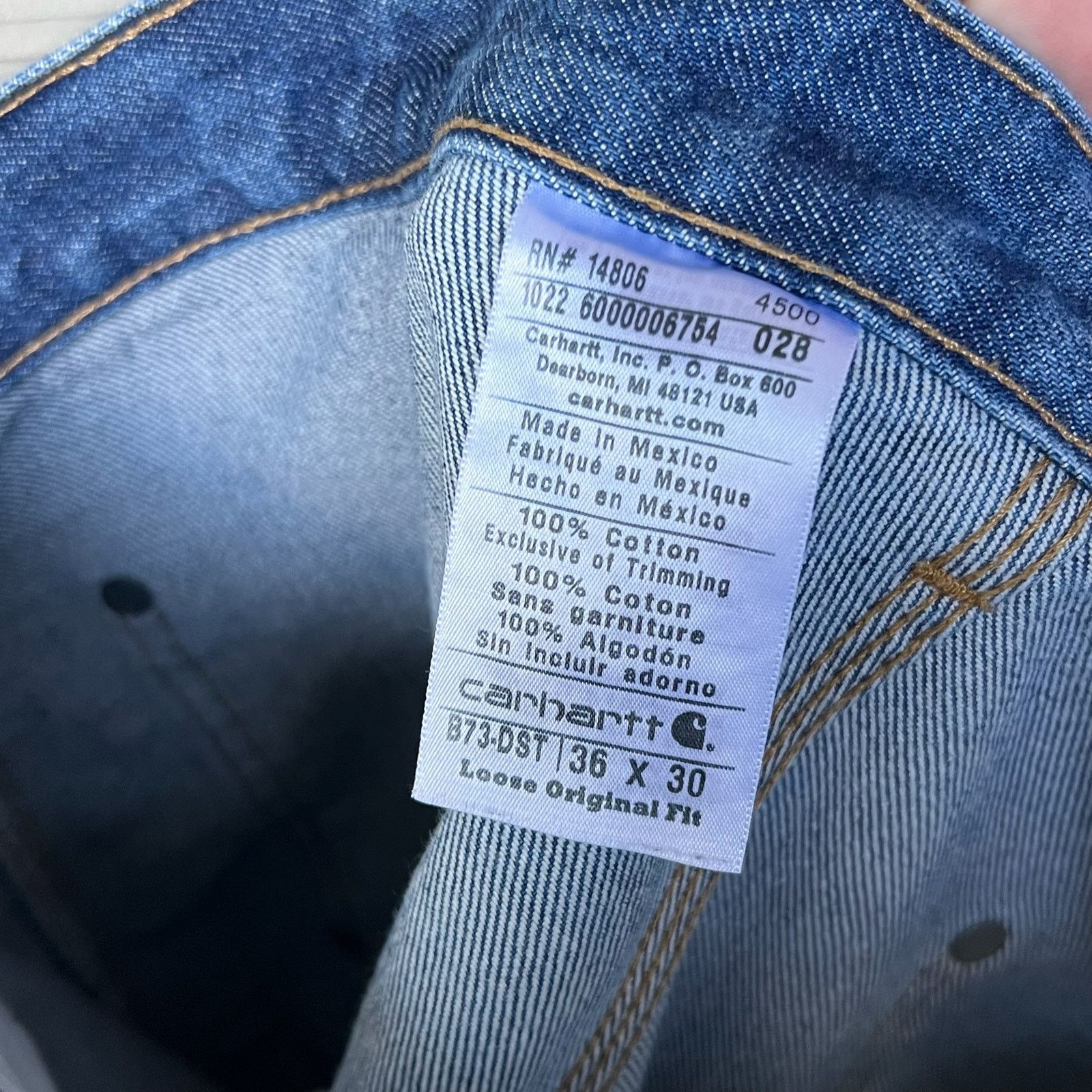 Carhartt × Vintage Carhartt denim blue jean double knee work carpenter pants Size US 35 - 7 Thumbnail