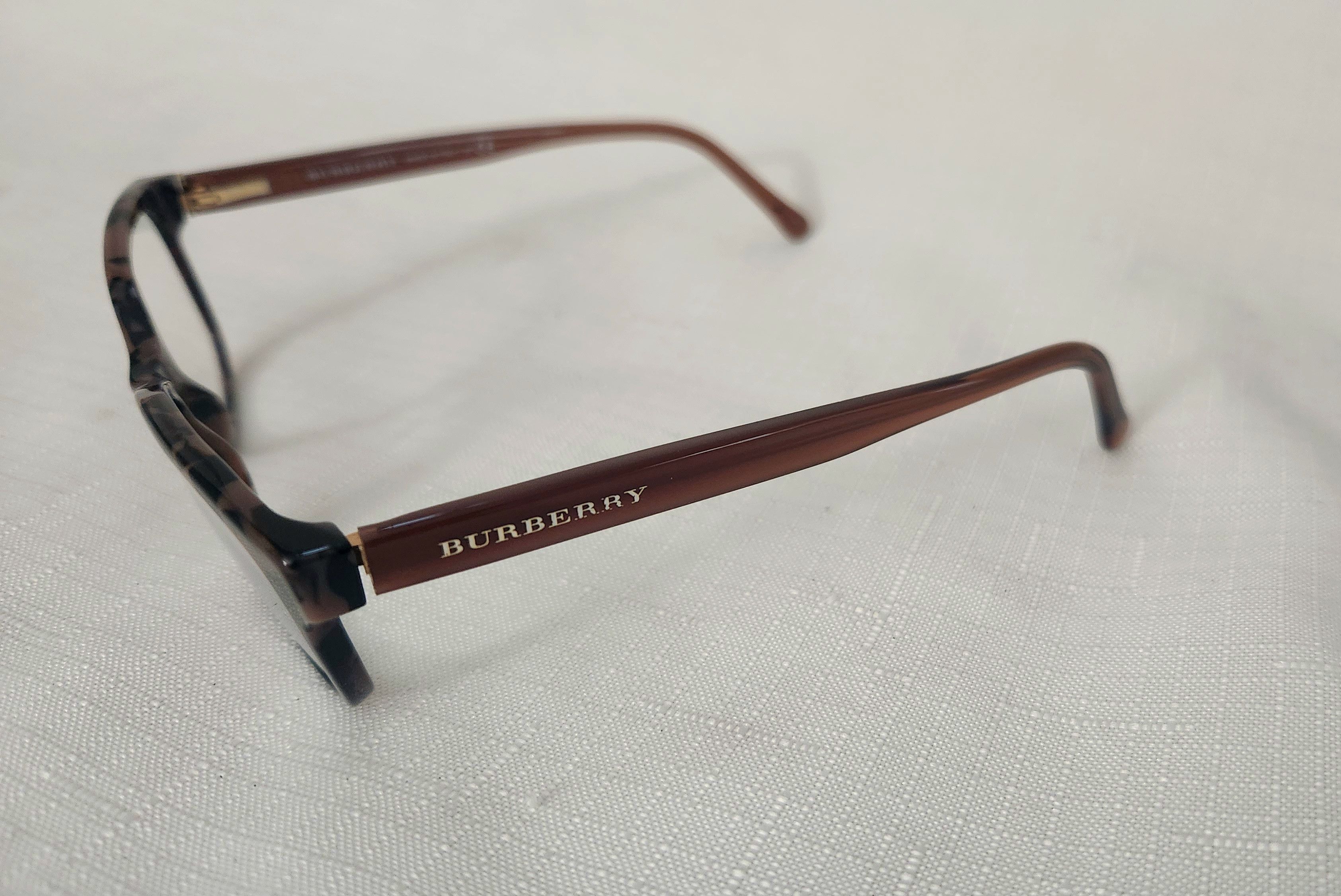 Burberry × Designer Burberry B2201 Italy Made 3648 Eyeglasses 52-17 140 Brown Size ONE SIZE - 3 Thumbnail
