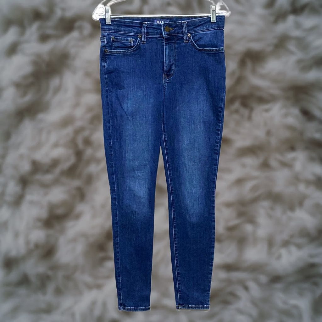 NYDJ VINTAGE NYDJ Skinny Jeans 4 Shaping Lift Tuck Stretch Normcore Preppy Denim Casual Blue Women 4 Regular Dark Stretch Jeans Size 27" / US 4 / IT 40 - 1 Thumbnail