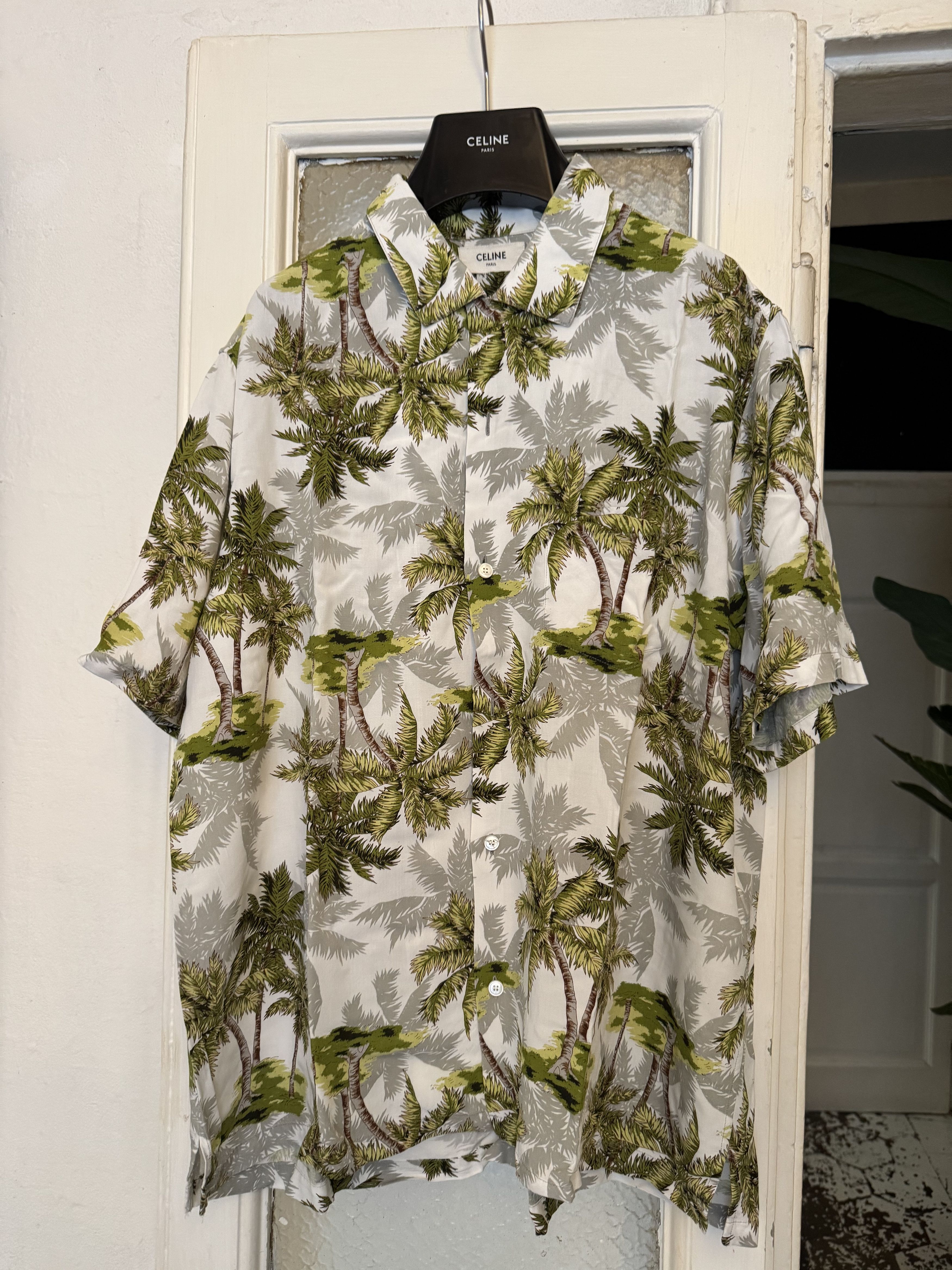 Celine HAWAIIAN Shirt Size US L / EU 52-54 / 3 - 1 Thumbnail
