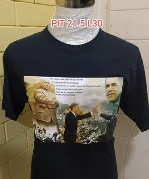 President's Vintage Style MLK Mountaintop Speech Obama Graphic Size US L / EU 52-54 / 3 - 2 Thumbnail