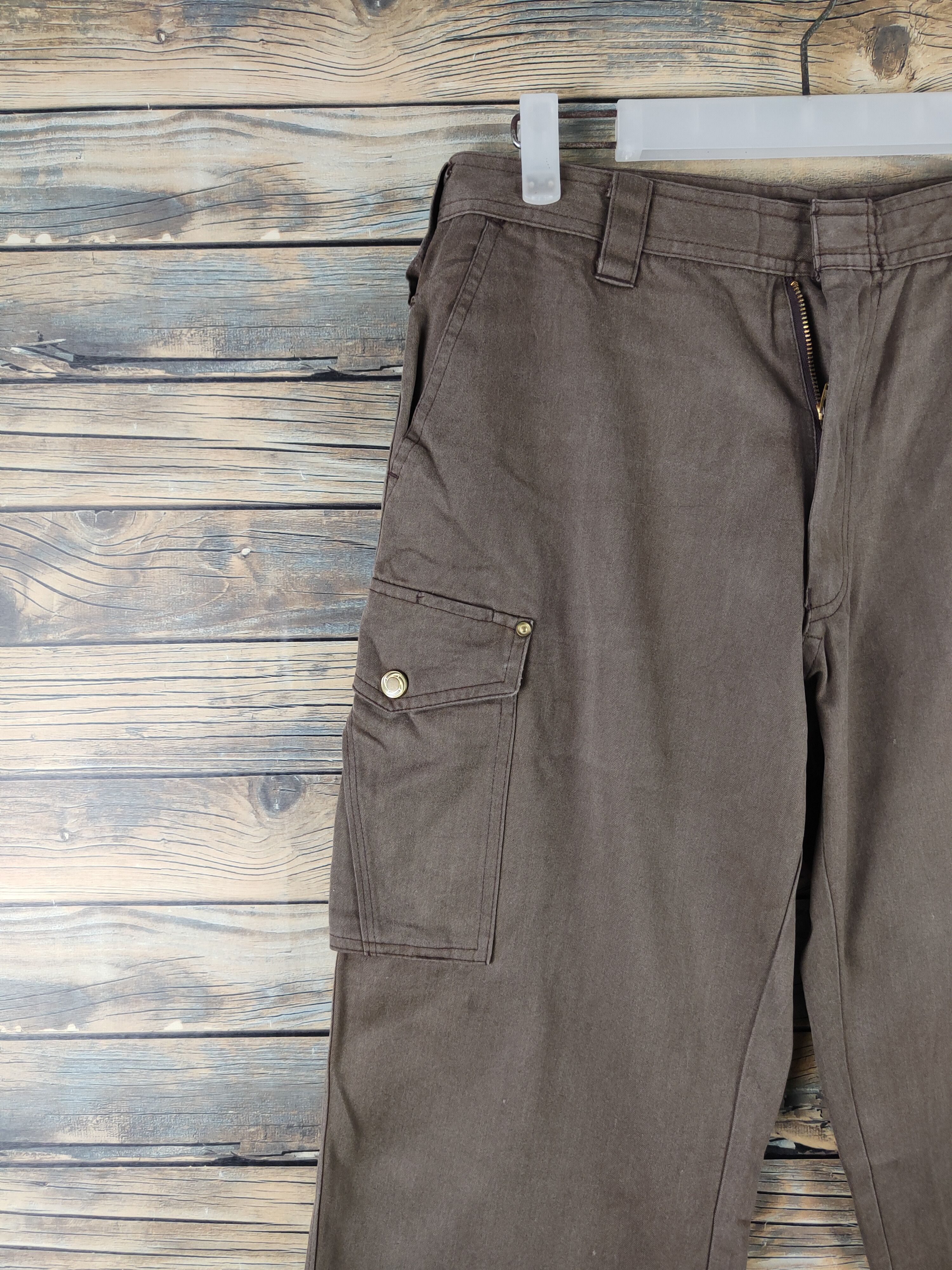 Japanese Brand DL Jichodo-Jawin Brown Multipocket Cargo Pants #1126 Size US 31 - 3 Thumbnail