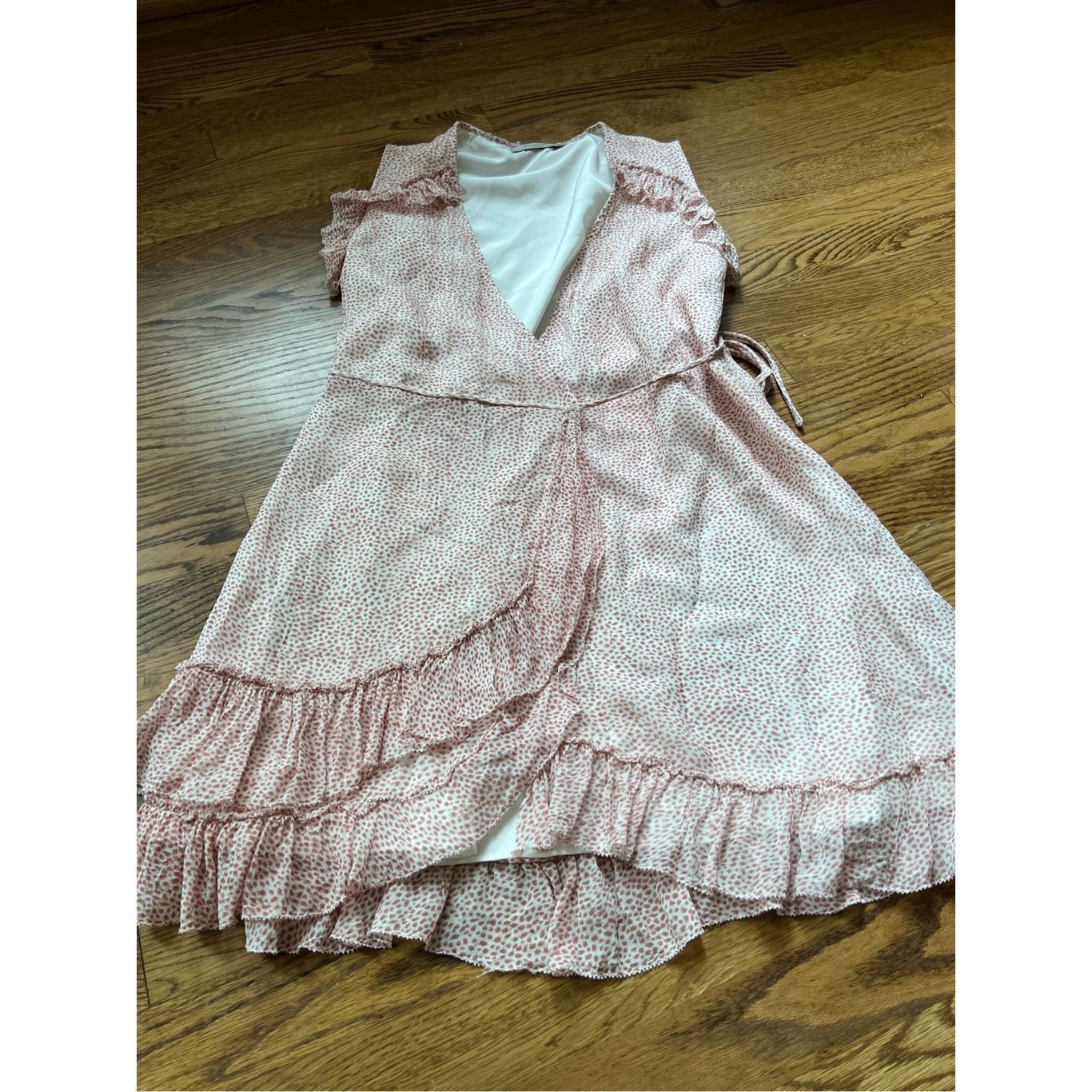 Allsaints AllSaints Pink Priya Leox Wrap Dress sz S Size S / US 4 / IT 40 - 10 Thumbnail